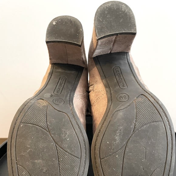 Liz Claiborne Leyla Over the Knee Suede Boots in Taupe Grey Gray - Picture 8 of 9